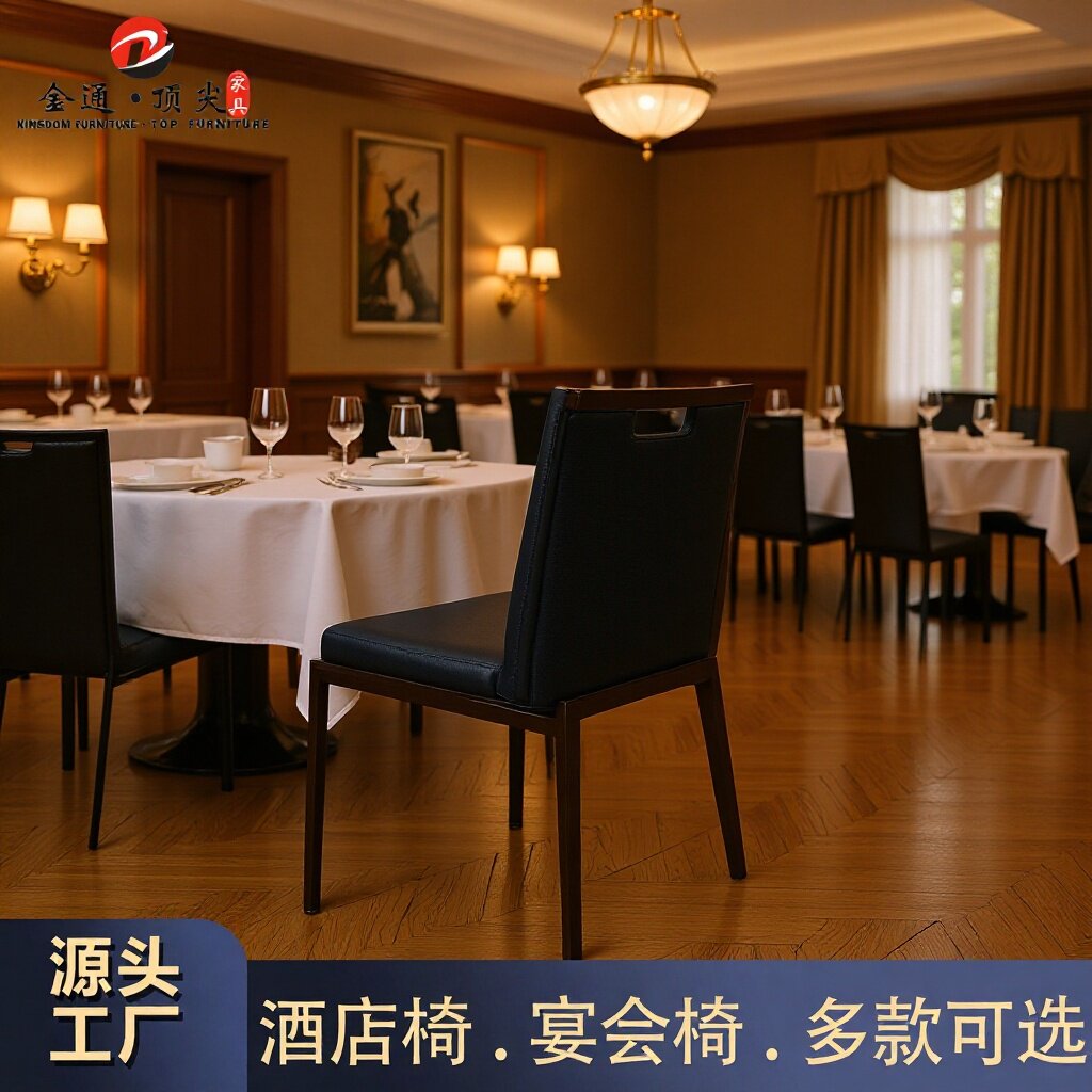 厂家批发金属餐桌椅靠背椅酒店椅子婚礼椅将军椅酒楼宴会椅会议椅