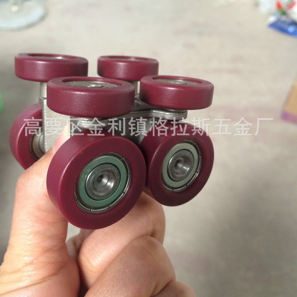 厂家直供 不锈钢折叠门吊轮带导向折叠门吊轮GLAZZ无框玻璃折叠门