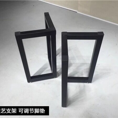 跨境铁艺三角T型桌子腿V型办公桌架配套脚架底座桌脚实木桌腿支架