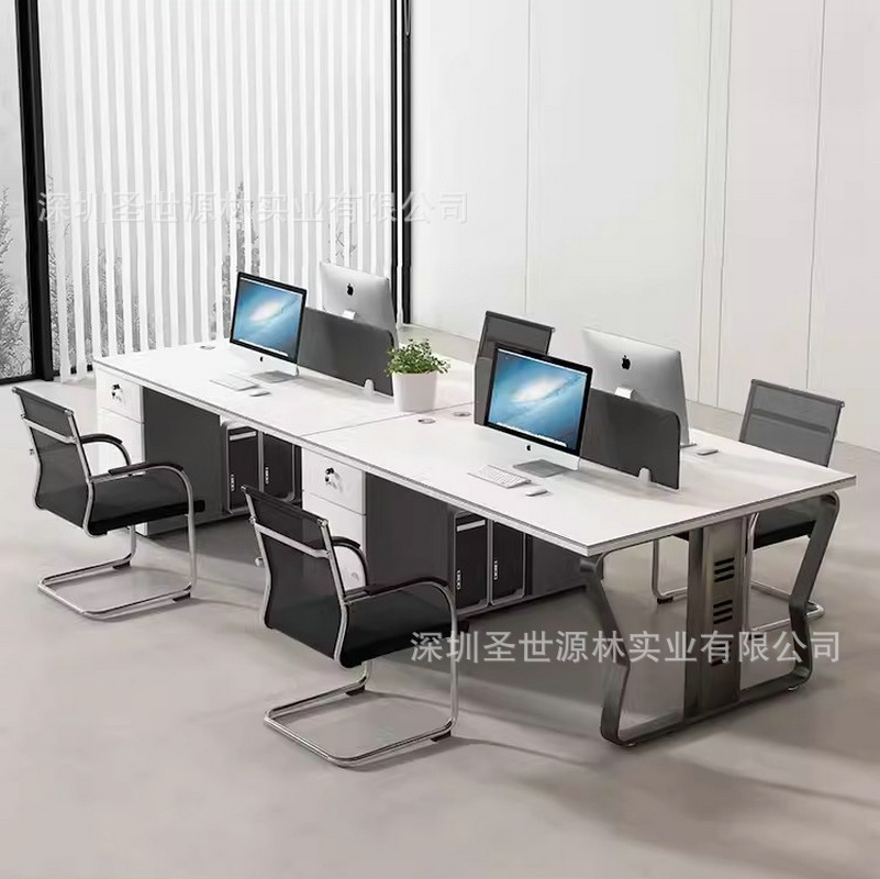 厂家直销办公桌简约现代职员桌4人位6人位员工办公室椅组合电脑桌