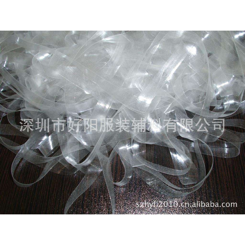 好阳直爽不打结透明肩带服装用弹性蝴蝶结织带tpu材质服装辅料