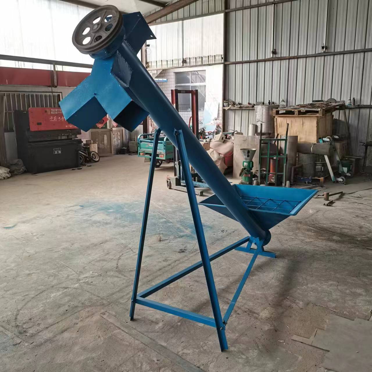 异型钢管提升机两个出料口加工制作螺旋提升机 上料输送机