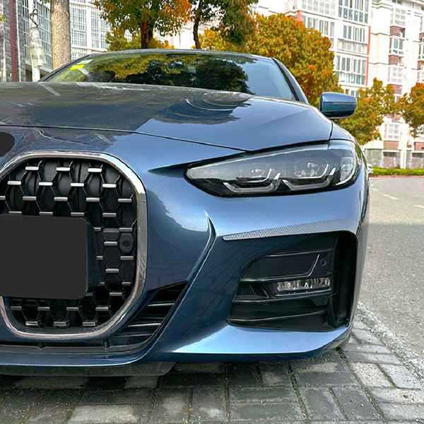 1对适用于20-23宝马4系G22 G23 G26 M Sport前风刀车贴碳纤纹外饰