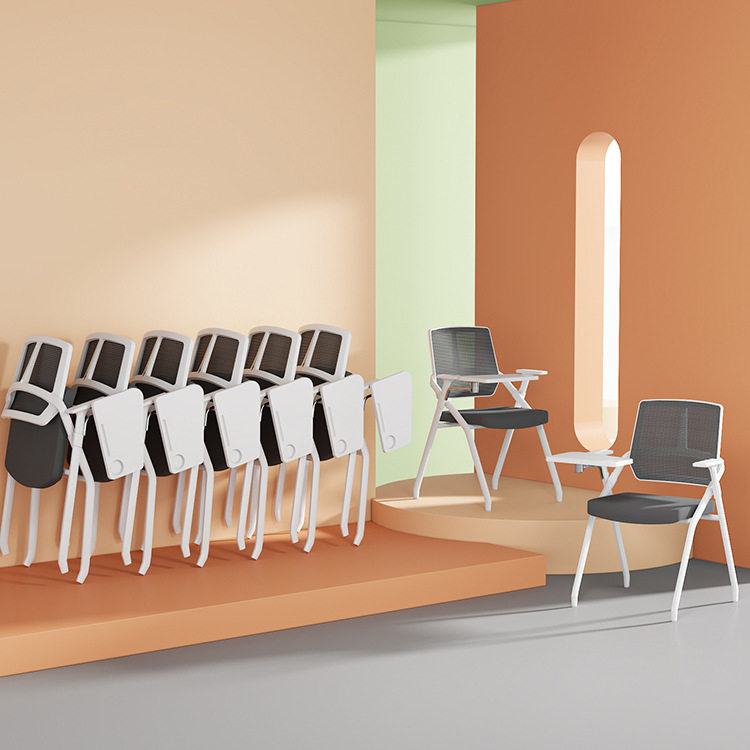 誉翔培训椅带桌板可折叠会议椅带写字板开会培训班办公会议室一体