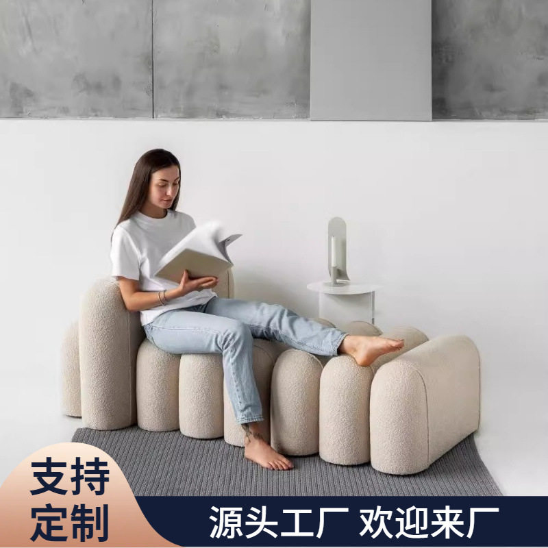 北欧网红布艺长条换鞋凳