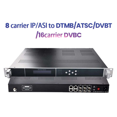 IP/ASI转DVBT数字电视前端调制器8路16路24路ISDBT DVBC