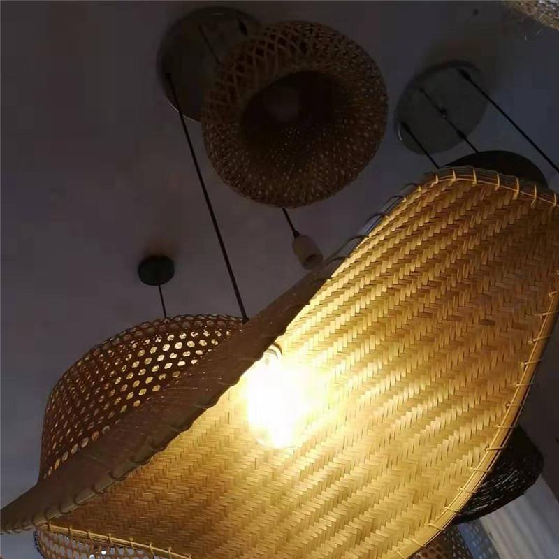 中式竹艺藤艺竹编灯罩日式料理店竹灯笼手工编织吊灯创意竹艺吊灯