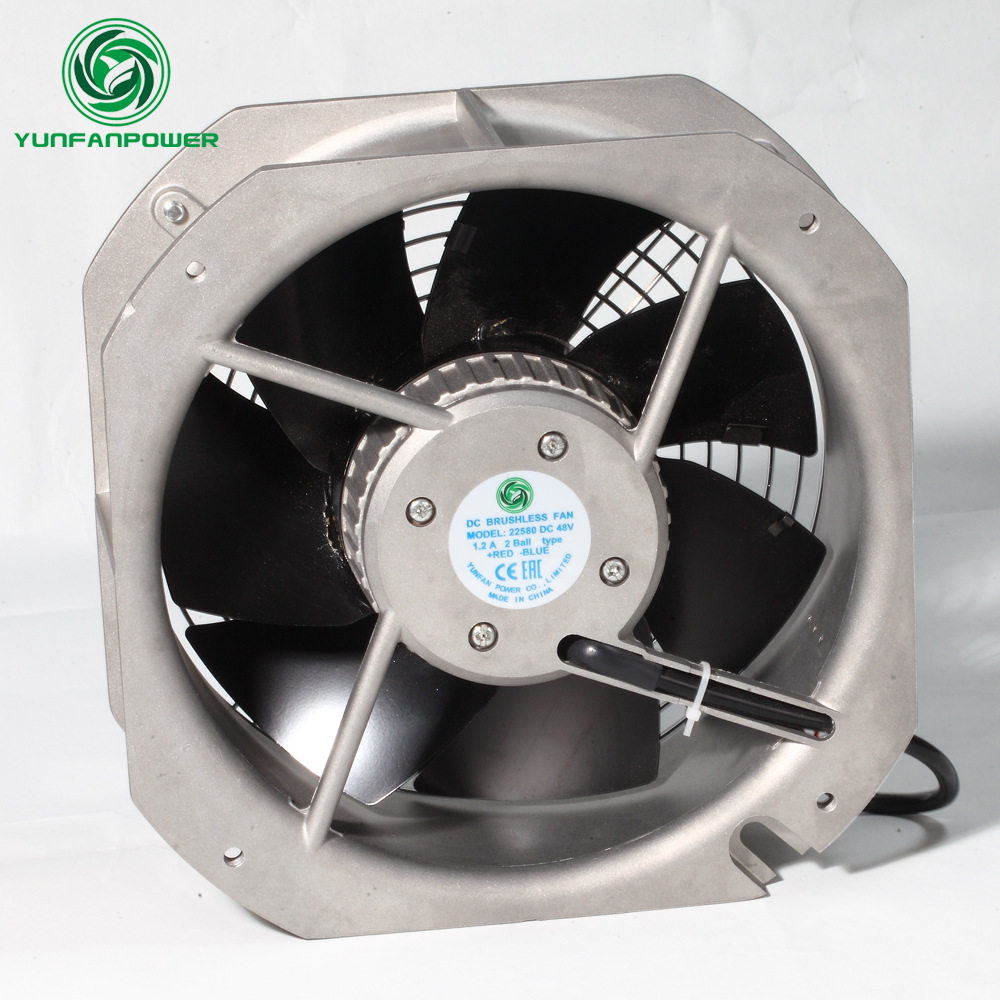 22580DC直流散热风扇48V四线PWM调速FG测速RD报警大风量580CFM