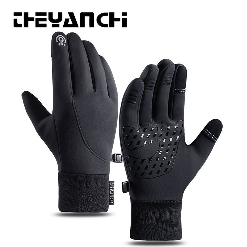 骑行手套男女秋冬Q802户外运动防水触屏保暖加绒加厚钓鱼手套骑车