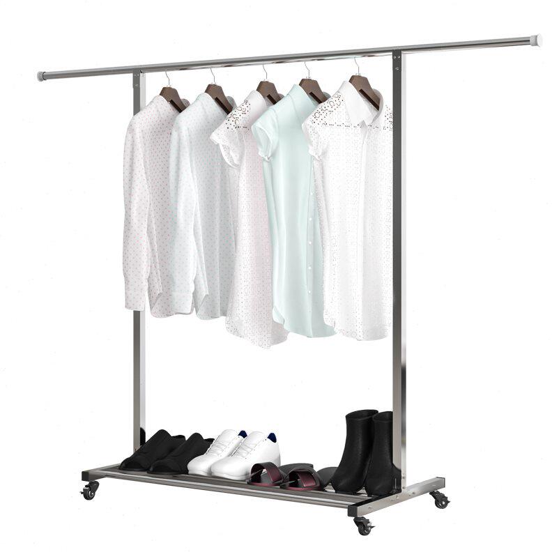 凉衣架室内外落地不锈钢单杆式挂衣架阳台晾晒架伸缩晾衣杆鞋架子