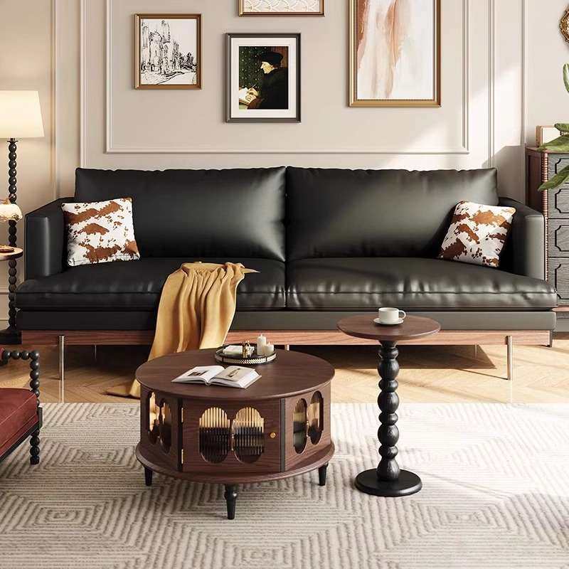 法式复古实木沙发油蜡客厅家用中古风直排黑色别墅轻奢简约大沙发,农机/农具/农膜,割灌机/割草机/油锯,淘宝优惠券,粉丝福利购,淘宝优惠卷