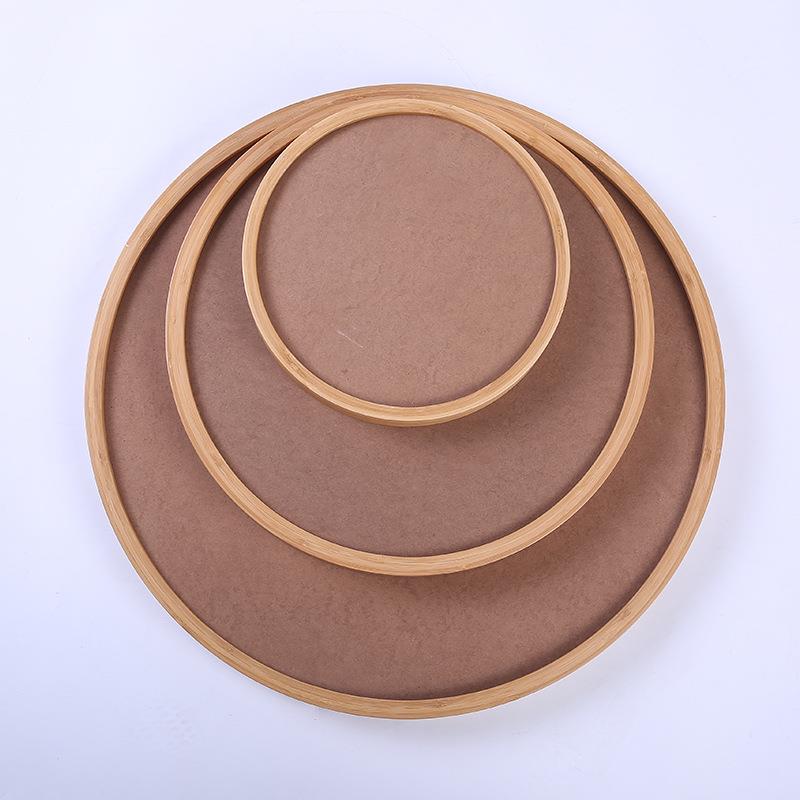 道简简约现代圆形相框田园创意挂墙画框外框楠竹装饰画框架家用