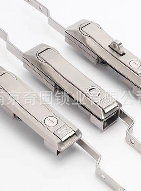 0MS828黑色弹子连杆天地机箱锁机柜通开锁配电柜不锈钢上下杆锁