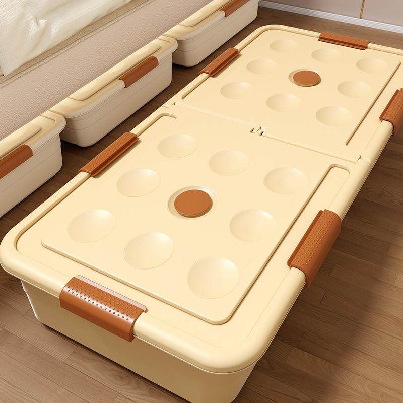 床底收纳箱扁平家用带轮抽屉式衣服被子整理床下收纳盒储物箱