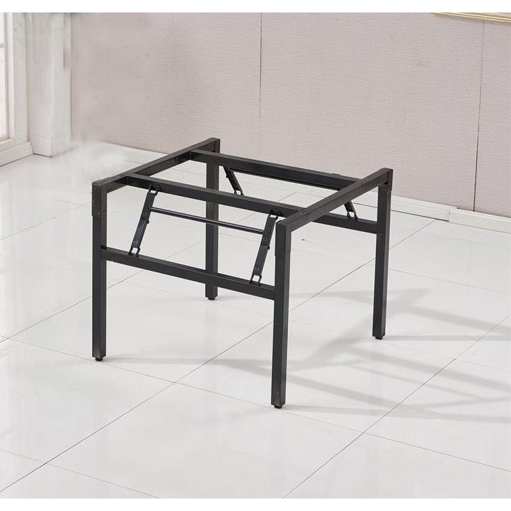 新疆包邮简易金属折叠桌架子可折叠桌腿支架圆桌加厚家用台脚餐桌