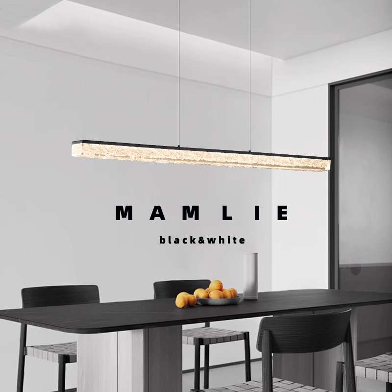 极简意式一字长条餐厅吊灯 现代简约2025新款高级感创意岛台吊灯