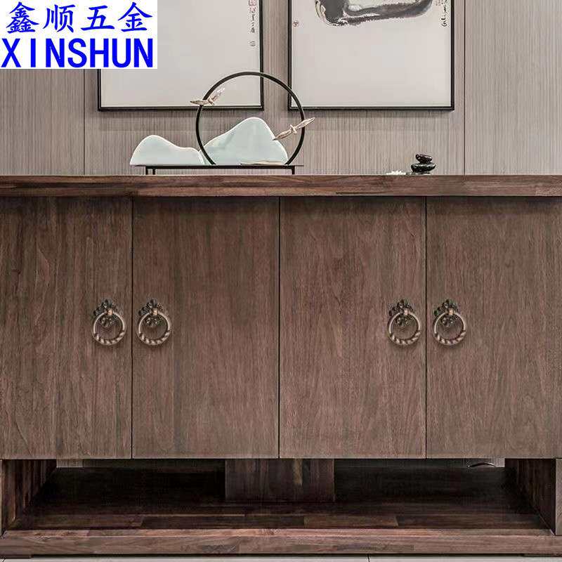 美式复古拉手简约欧式青古铜拉环衣柜橱柜子圈环吊坠抽屉家具把手