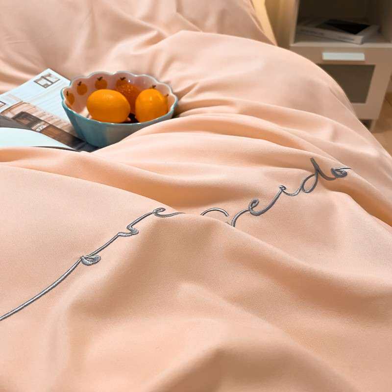 被套四件套简约现代床笠款床单ins单人床宿舍三件套女生床上4件套