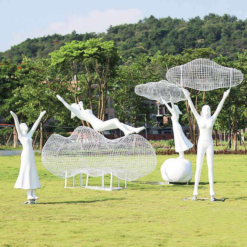 不锈钢铁艺镂空仿真云朵雕塑玻璃钢人物摆件景区商场小区美陈装饰,农机/农具/农膜,割灌机/割草机/油锯,淘宝优惠券,粉丝福利购,淘宝优惠卷