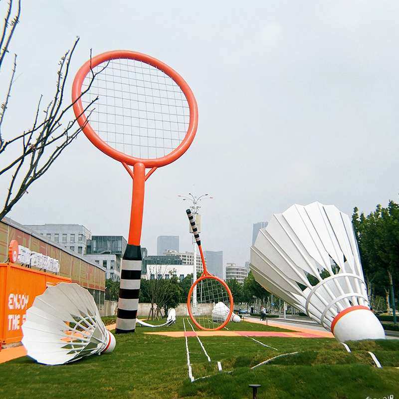 羽毛球落地摆件户外艺术展雕塑不锈钢羽毛球体育馆公园运动主题,农机/农具/农膜,割灌机/割草机/油锯,淘宝优惠券,粉丝福利购,淘宝优惠卷