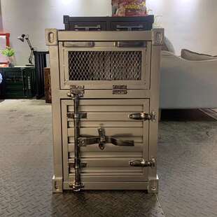 集装箱柜子复古工业风储物柜斗柜创意小柜子抽屉柜边柜小型收纳柜