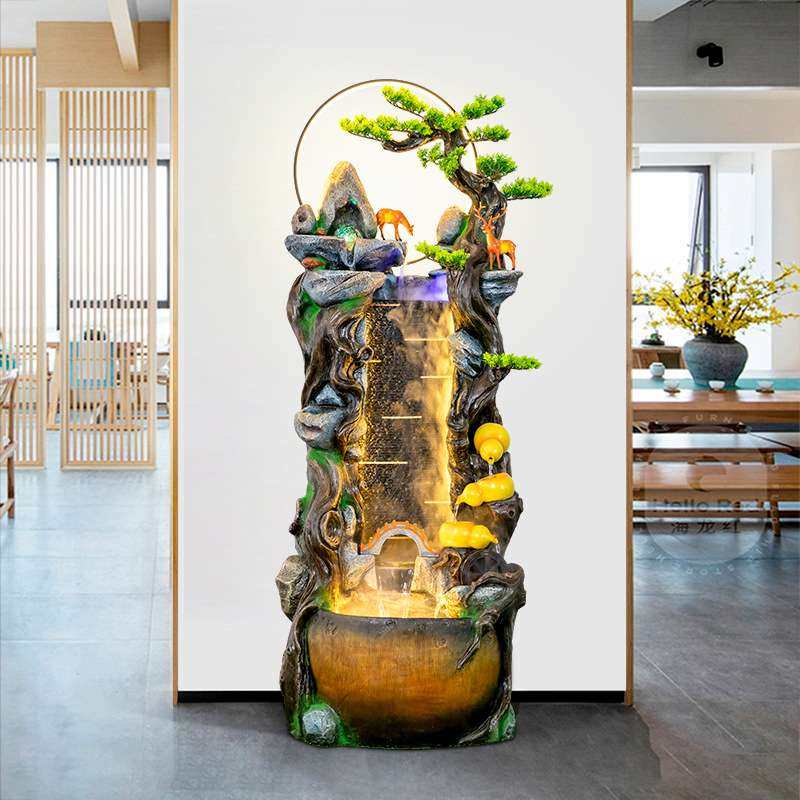 假山流水喷泉循环水招财风水轮加湿器水幕墙落地景观客厅装饰摆件,家居饰品,流水摆件,淘宝优惠券,粉丝福利购,淘宝优惠卷