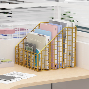 速发金属文物框文件架办公室铁质多层案件夹档文收纳盒书架立式文