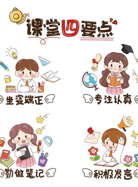速发级学班级公约文化建设墙贴纸教室布置材料一年小墙面装饰志励