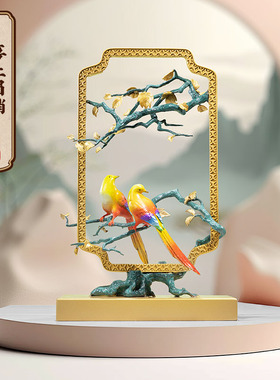 速发铜 喜上关梢黄铜摆件客礼玄眉装饰品乔迁结婚礼物喜庆
