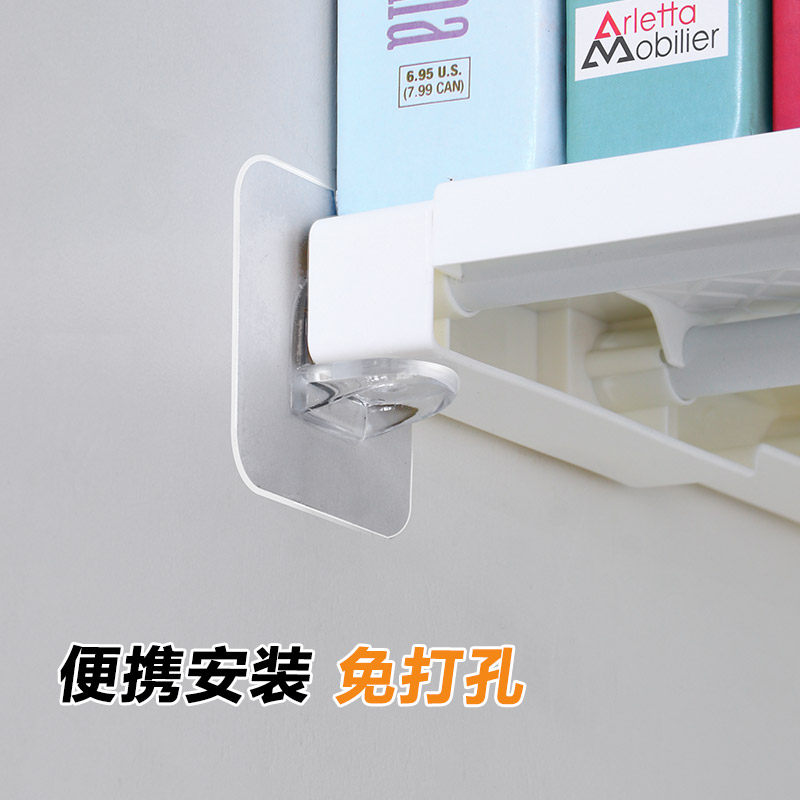 速发免钉孔粘钩挂贴螺丝贴强力免打透明粘钩衣柜隔板无痕承重固定