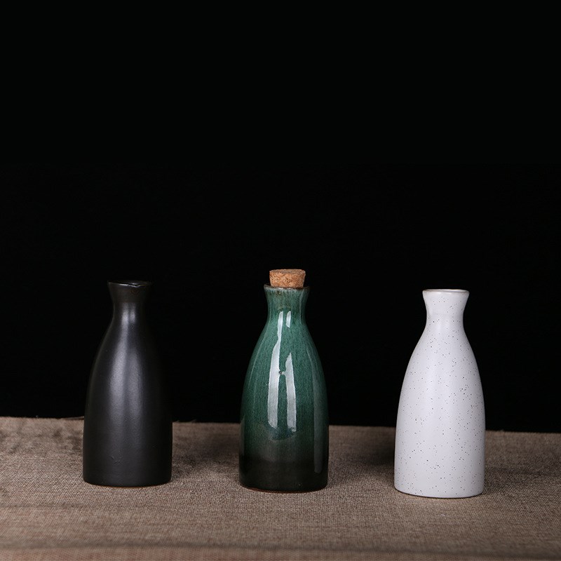 速发宜兴酒瓷酒瓶空两陶壶酒坛两4瓶分酒器小酒瓶空酒瓶绿色黑色