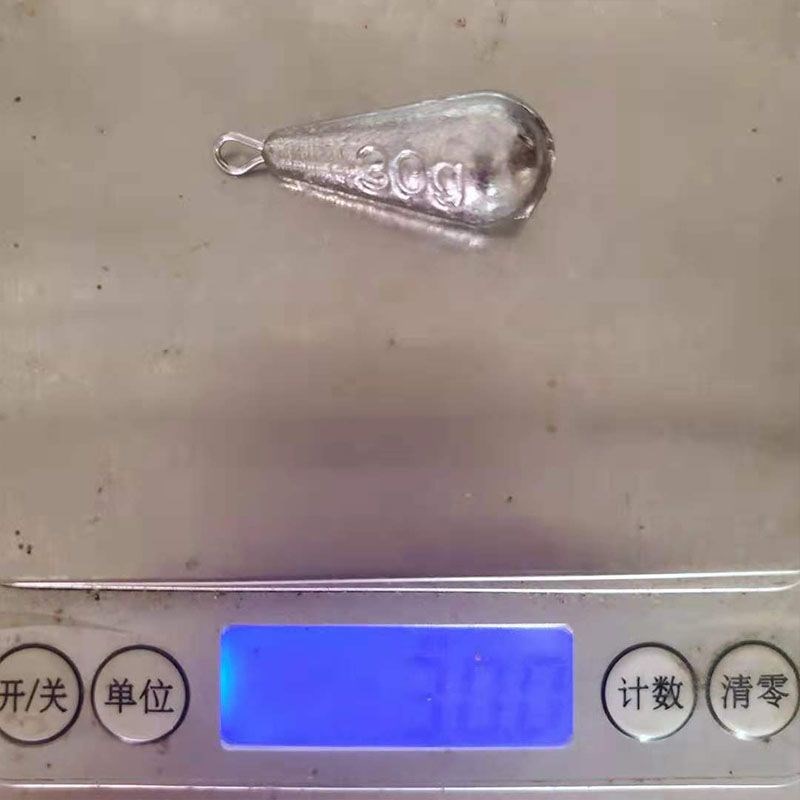现货速发水滴型吊环铅坠水滴型带环铅坠海竿串钩钓鱼铅坨型安比环