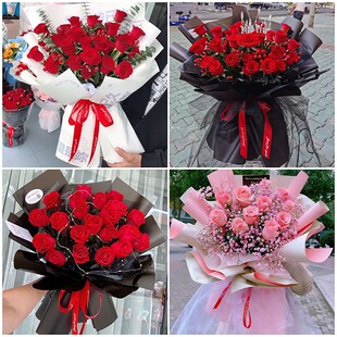 速发昆明生禄劝县寻甸县速递520情表节红玫瑰人白送友老婆市日