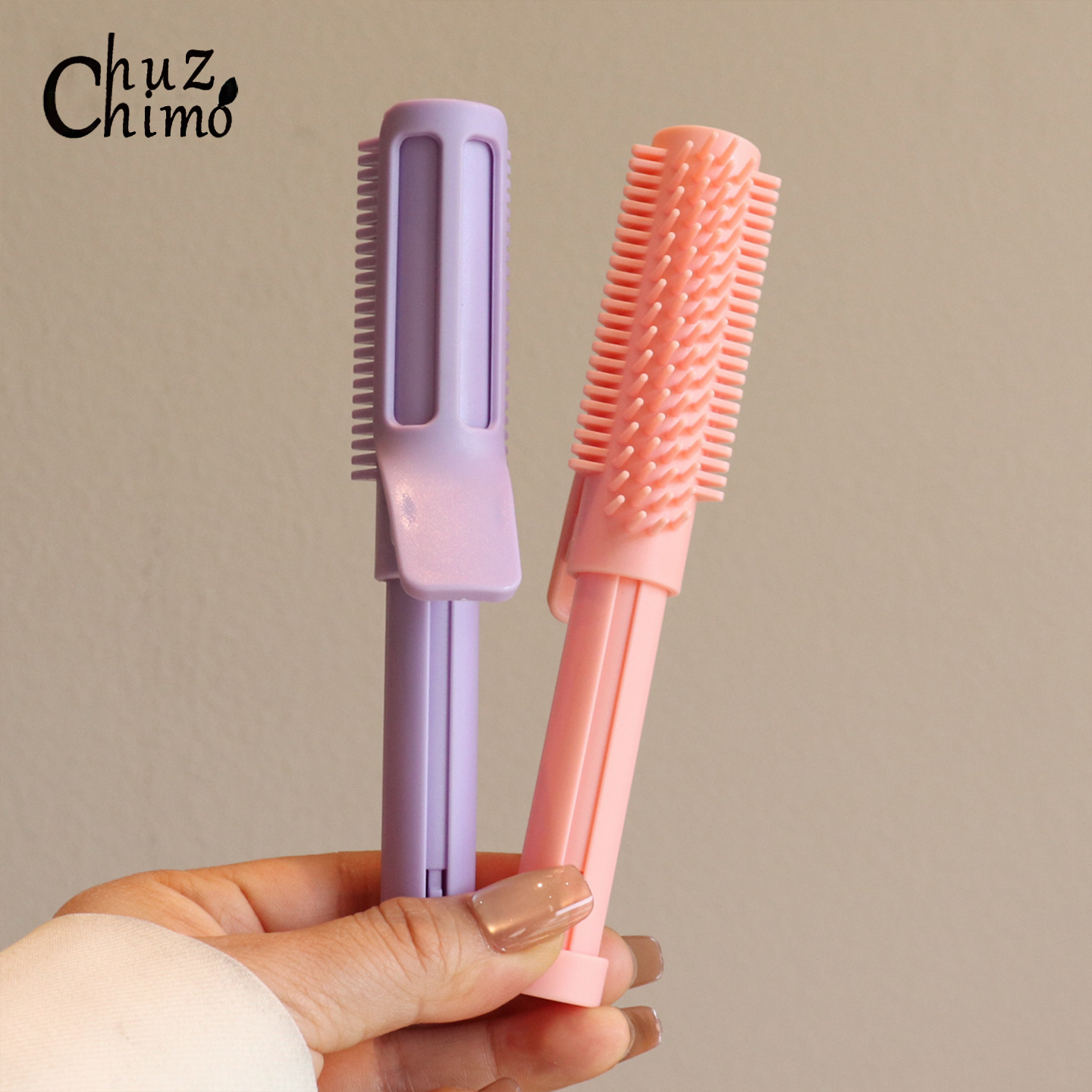 便携折叠按摩梳塑料多色可选