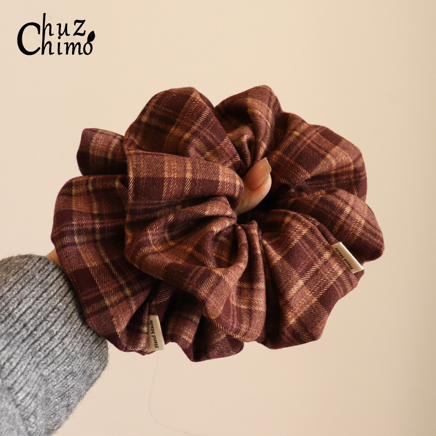 温柔复古格纹大肠发圈新款大号气质高级感扎头发头绳发绳马尾头饰,饰品/流行首饰/时尚饰品新,发饰,淘宝优惠券,粉丝福利购,淘宝优惠卷