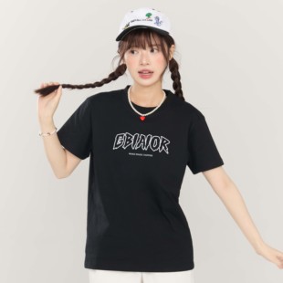 GbiaiorSorona索罗娜抑菌凉感黑色休闲情侣230g正肩短袖 t恤女圆领