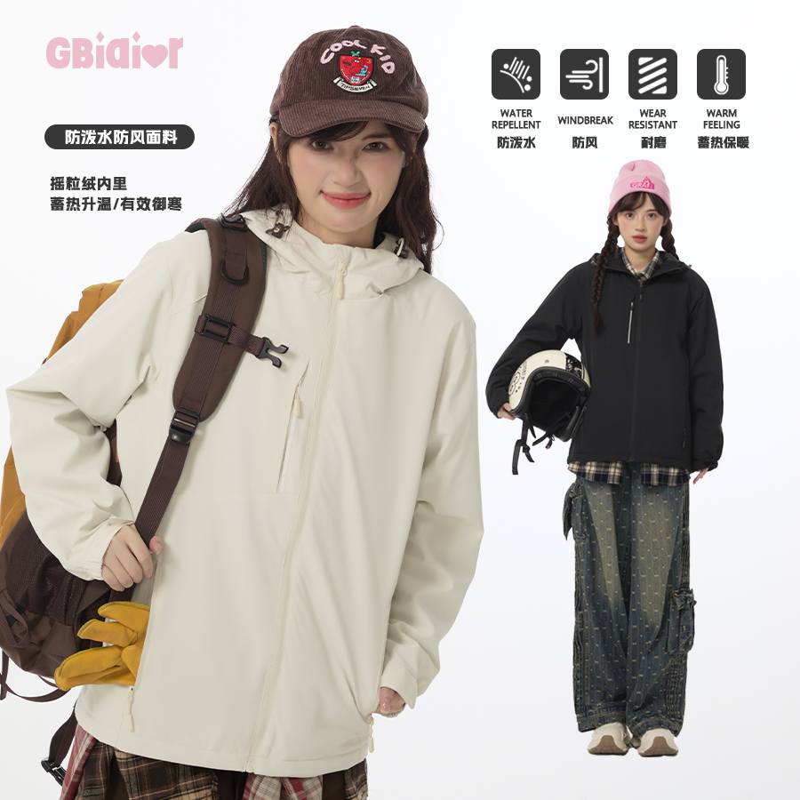 常规冲锋衣Gbiaior长袖户外连帽