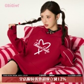 Gbiaior原创设计美式 复古连帽卫衣女宽松百搭小个子ins风长袖 上衣