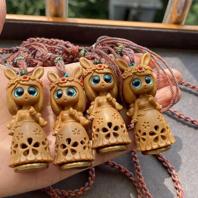 速发老山檀兔子公主吊 香坠 项链囊底部可拆卸放香丸 TY