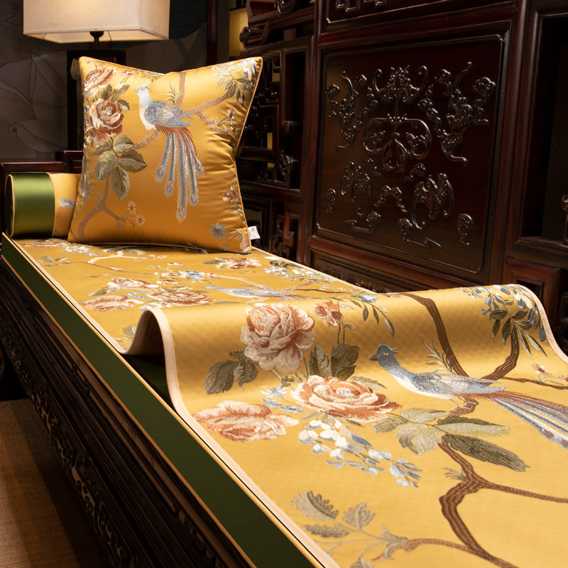 速发沙发巾中式红木沙发盖盖巾家用实木家具套罩垫子全滑防垫布