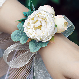 速发感娘手腕花高级系森伴婚礼跳舞超仙新娘姐妹团手环花结婚新郎