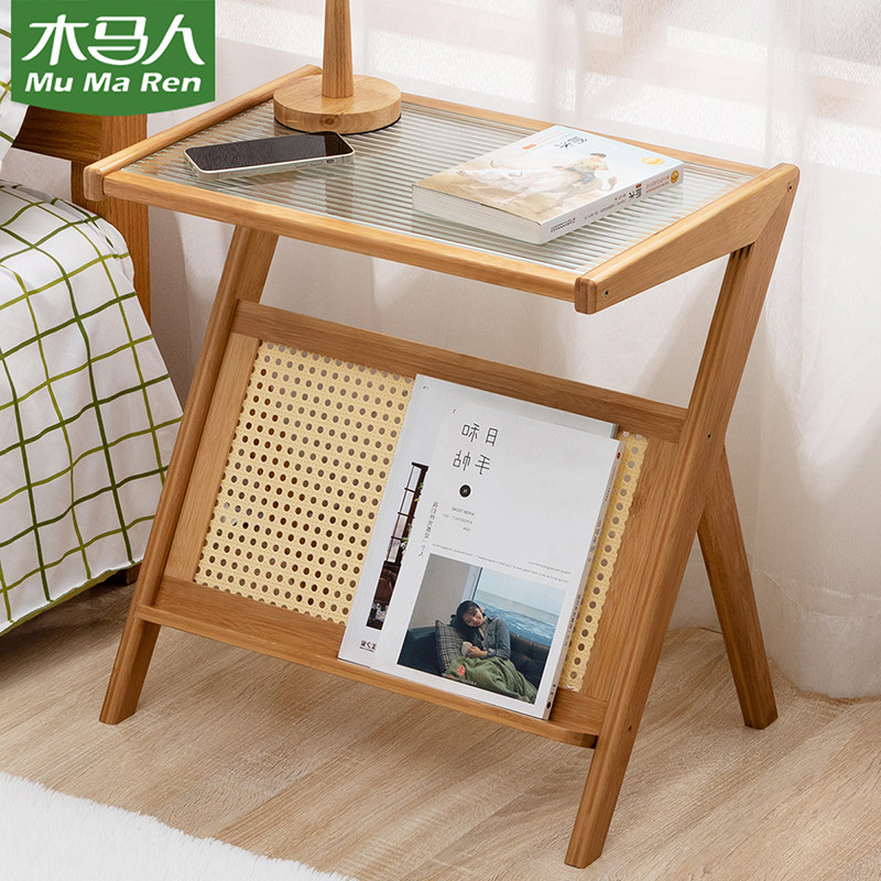 速发房马人床头柜简约置物架小型柜子床边柜储物木用边几实木