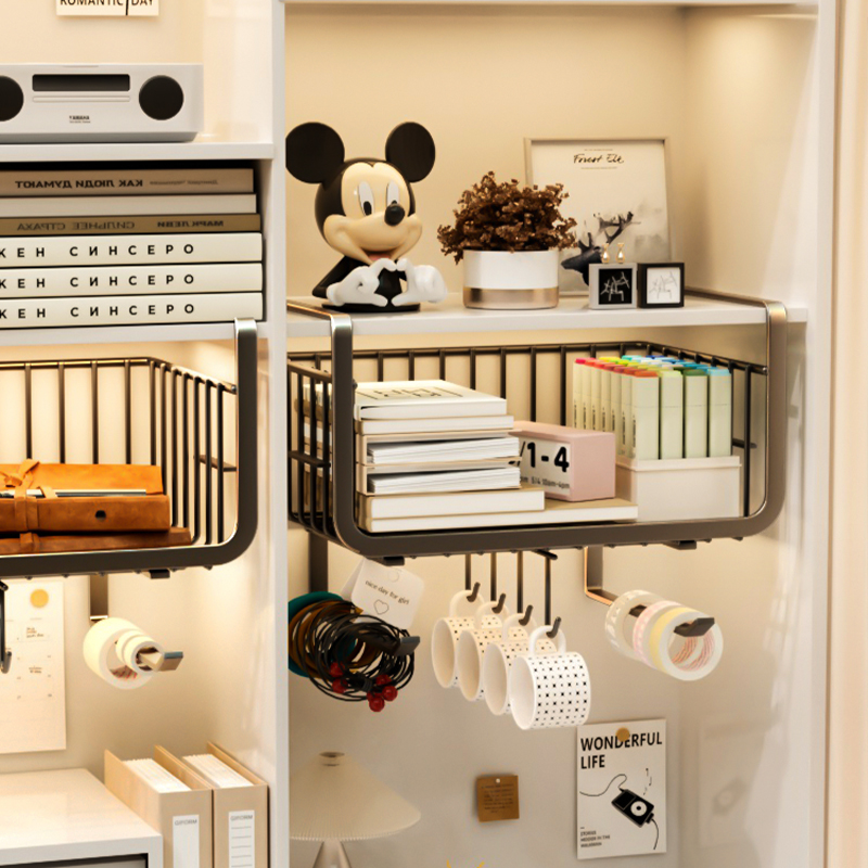 速发宿舍挂篮上下置物架书桌柜衣柜分层纳器好物桌铺床边柜悬挂收