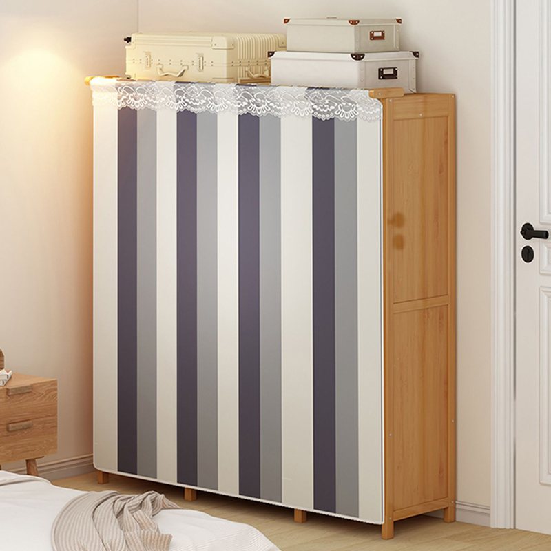 速发实柜楠竹衣衣卧室家用简约挂柜橱简易组装儿童布衣木房用