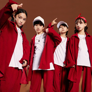 速发儿童街舞舞服男童酷帅hiphop套装嘻哈演出服童爵士潮走秀服装