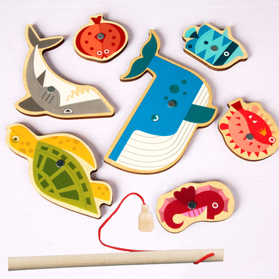 极速Magnetic Fishing Game Marine Life Cognition Color Number