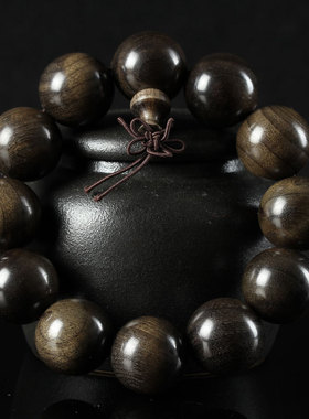 四川金丝楠木阴沉木老料顺纹108颗猫眼绿料2.0佛珠厂家吉祥如意