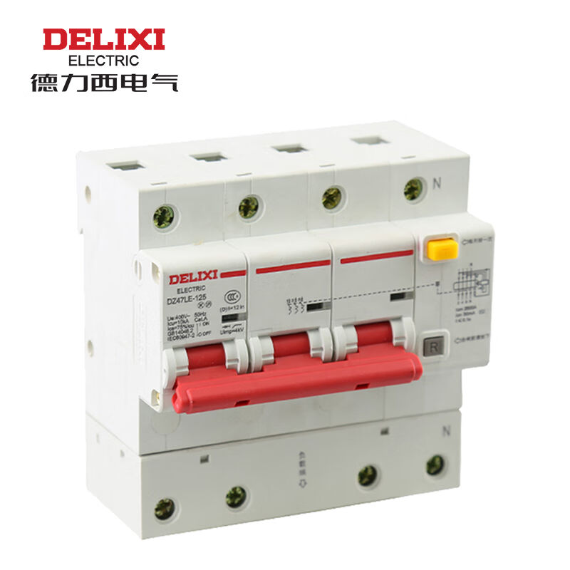 德力西DZ47LE-1253P+NC63A10KA30mAELEAC400VACDZ47LE1256C63微型