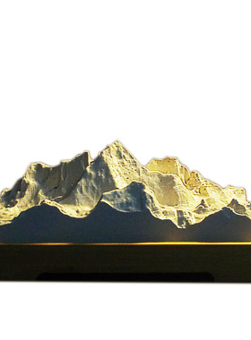 冬官手作 水泥石膏混凝土雪山珠穆朗玛峰珠峰模型扩香石白色