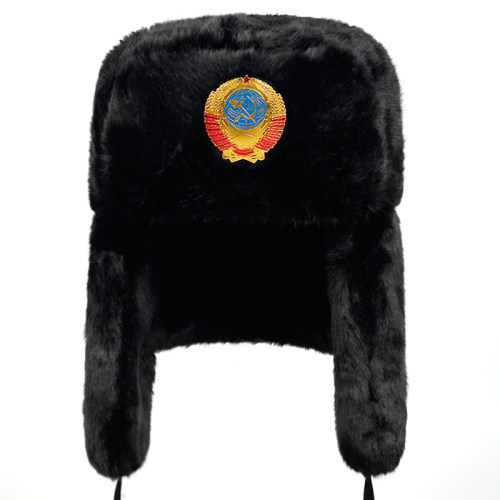 极速New Russian bomber cap outdoor warm earmuffs men and wom